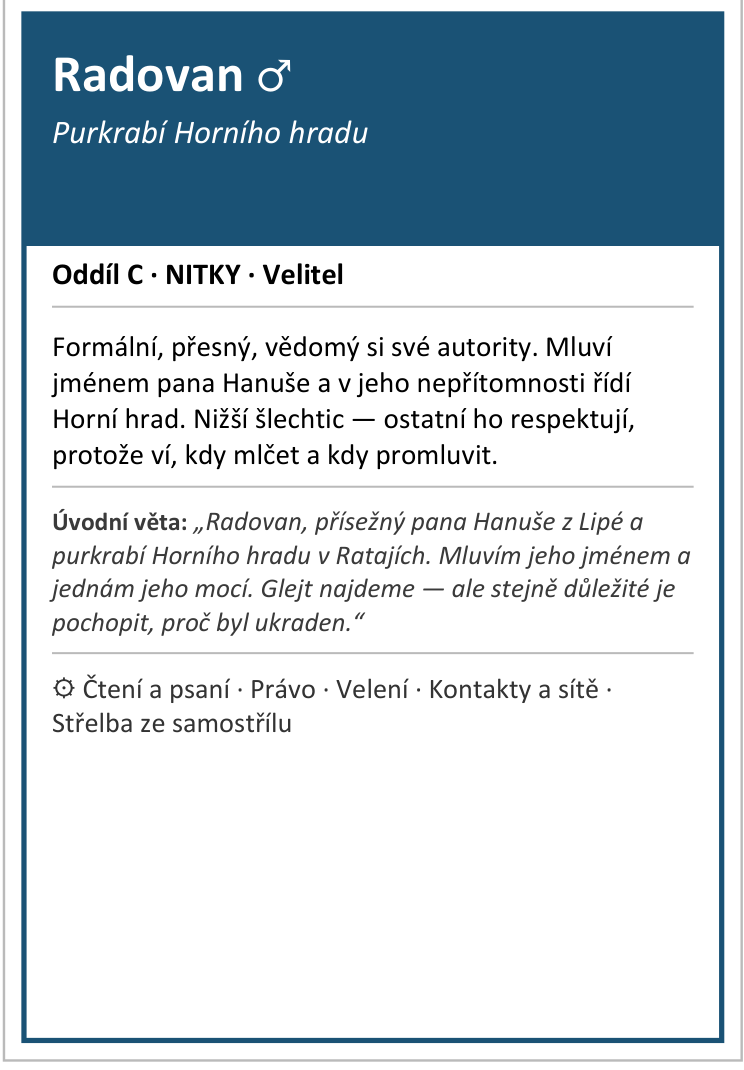 Radovan, purkrabí Horního hradu